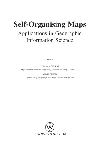 Self-Organising Maps: Applications in Geographic Information Science