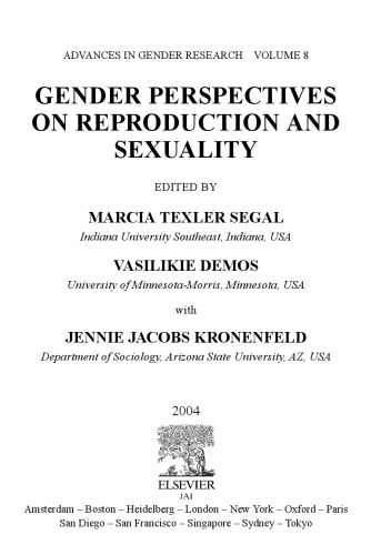 Gender Perspectives on Reproduction and Sexuality, Volume 8 (Advances in Gender Research)