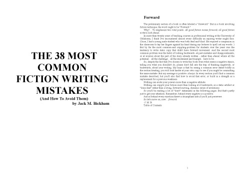 The 38 Most Common Fiction Writing Mistakes
