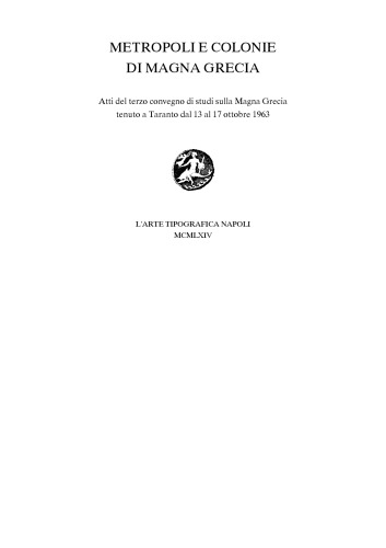 Metropoli e Colonie di Magna Grecia