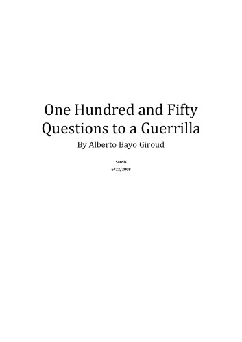 150 Questions For A Guerrilla