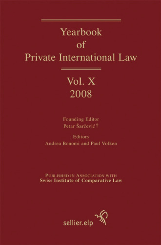 Yearbook of Private International Law: Volume X, 2008