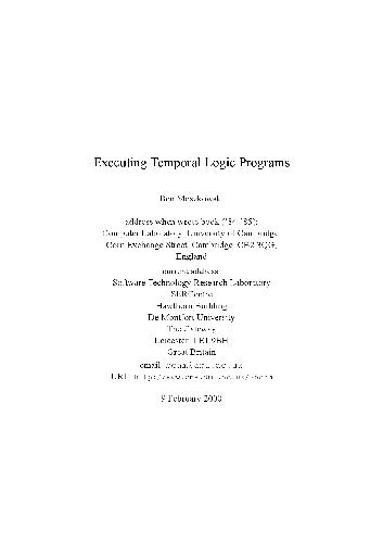 Executing Temporal Logic Programs
