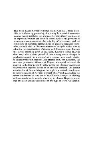 Keynes's General Theory and Accumulation (Modern Cambridge Economics)