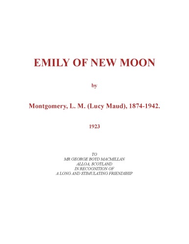 Emily of New Moon