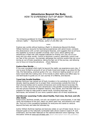 Adventures beyond the body: how to experience out-of-body travel