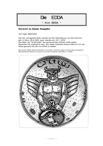 Die Edda. Götterlieder, Heldenlieder und Spruchweisheiten der Germanen