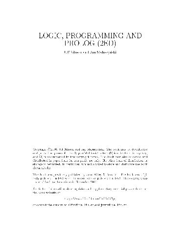 Logic, Programming and Prolog