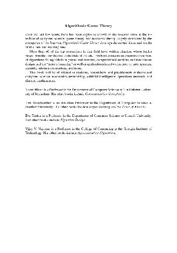 Algorithmic Game Theory