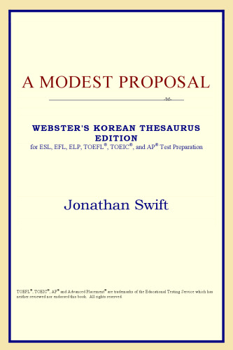 A Modest Proposal (Webster's Korean Thesaurus Edition)