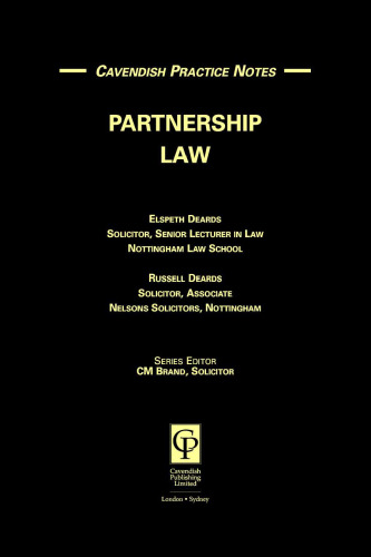 Practice Notes on Partnership Law (Practice Notes)