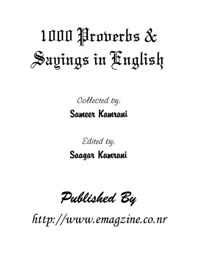 The 1000 Proverbs & Sayings in English