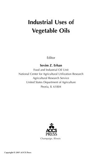Industrial Uses of Vegetable Oil