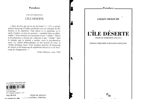 L'île déserte et autres textes