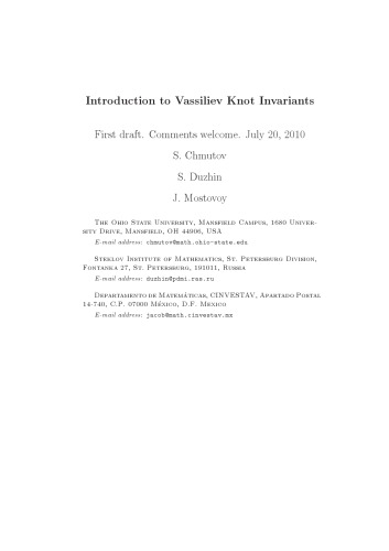 Introduction to Vassiliev Knot Invariants