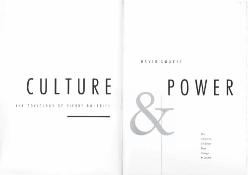 Culture and Power: The Sociology of Pierre Bourdieu