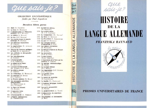 Histoire de la langue allemande (Que sais-je?)