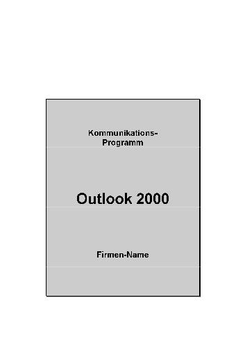 Outlook 2000. Firmen-Name