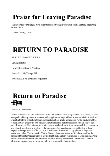Return to Paradise
