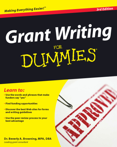 Grant Writing For Dummies, 3rd Edition