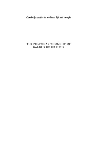 The Political Thought of Baldus de Ubaldis