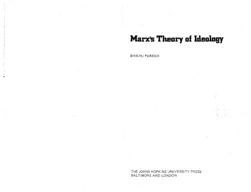 Marx's Theory of Ideology
