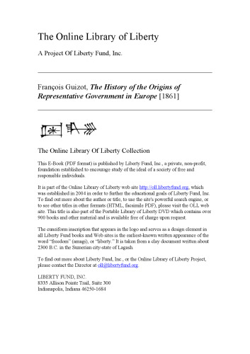 The History of the Origins of Representative Government in Europe