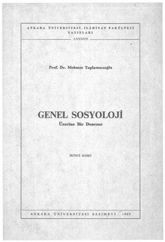 Genel Sosyoloji Üzerine Bir Deneme