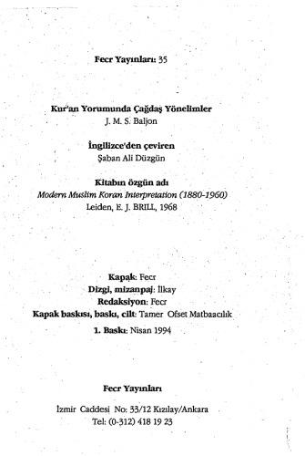 Kur'an yorumunda çağdaş yönelimler