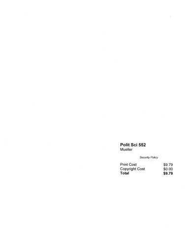 Improbable Dangers: U.S. Conceptions of Threat in the Cold War and After