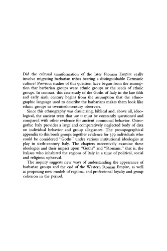 People and Identity in Ostrogothic Italy, 489-554