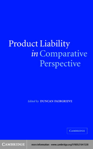 Product Liability in Comparative Perspective