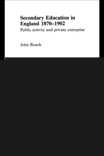 Secondary Education in England 1870-1902: Public Activity and Private Enterprise