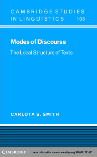 Modes of Discourse: The Local Structure of Texts