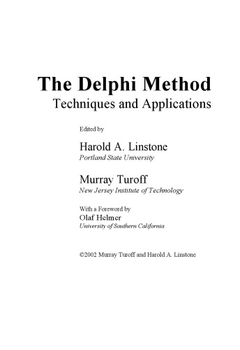 The Delphi Method: Techniques and Applications