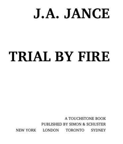 Trial by Fire: A Novel of Suspense