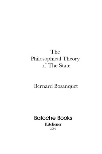 Philosophical Theory of the State