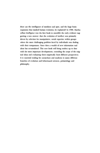 Machiavellian Intelligence II: Extensions and Evaluations