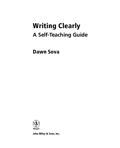 Writing Clearly: A Self-Teaching Guide