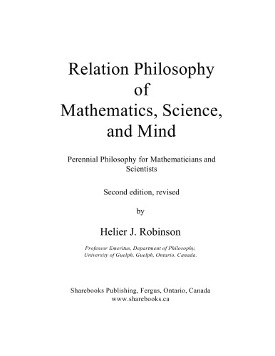Relation Philosophy of Mathematics, Science, and Mind – Perennial Philosophy for Mathematicians and Scientists