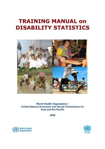 Training Manual on Disability Statistics