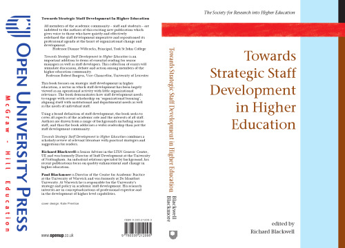 Towards Strategic Staff Development in Higher Education