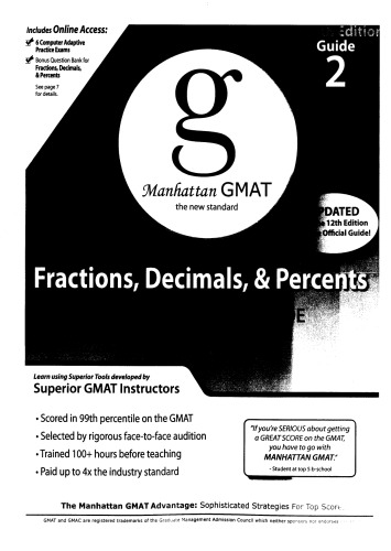 Fractions, Decimals, and Percents GMAT Preparation Guide, 4th Edition (Manhattan GMAT Preparation Guides)