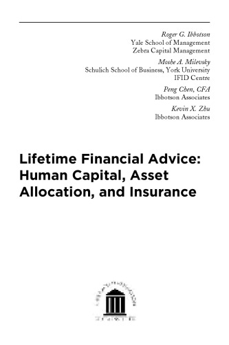 Lifetime Financial Advice: Human Capital, Asset Allocation, and Insurance