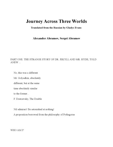 Journey Across Three Worlds: Science-Fiction Stories