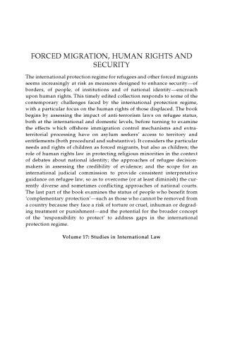 Forced Migration, Human Rights and Security (Studies in International Law)