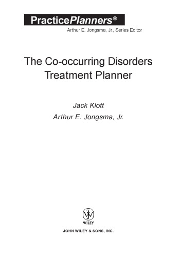 The Co-Occurring Disorders Treatment Planner (Practice Planners)