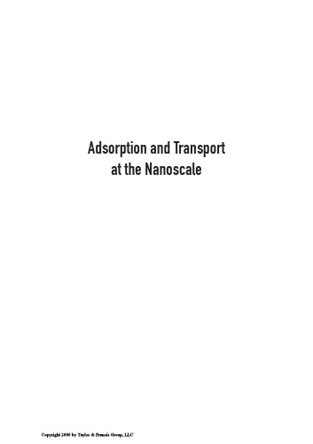 Adsorption and Transport at the Nanoscale