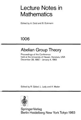 Abelian Group Theory