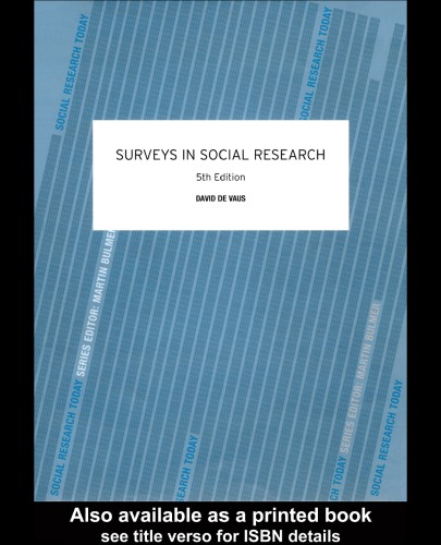 Surveys In Social Research (Social Research Today)